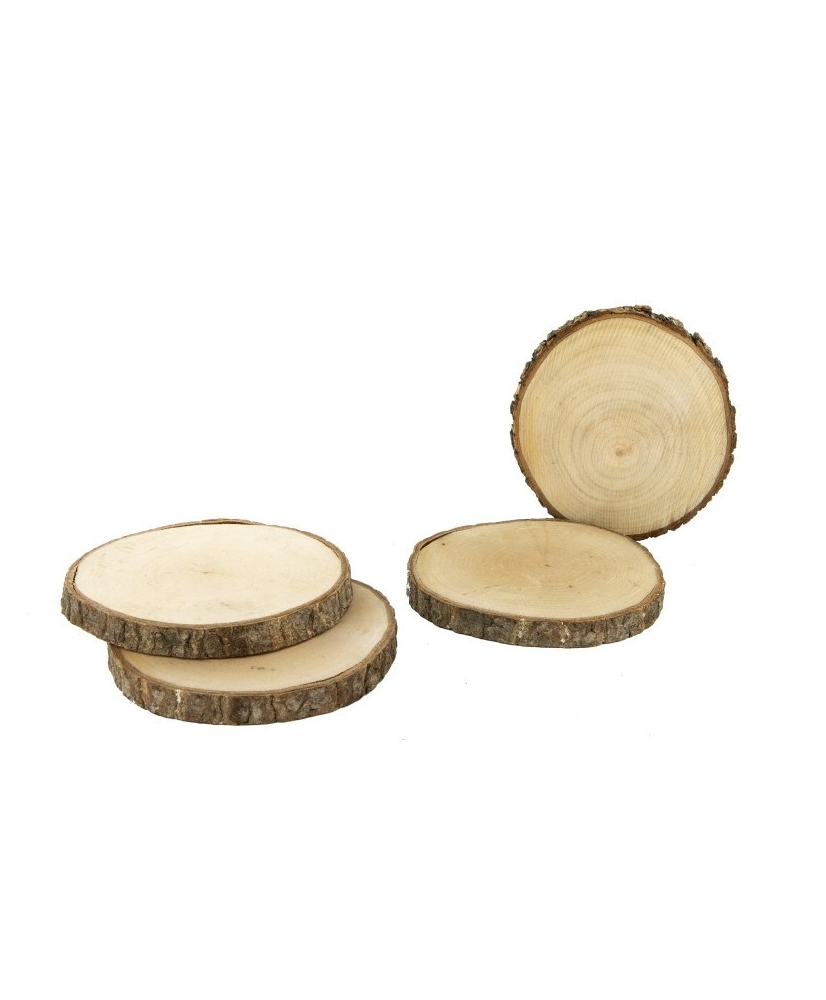 Dessous de verre Rondin de bois - Lot de 4